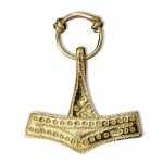 Gold Thor's Hammer Pendant